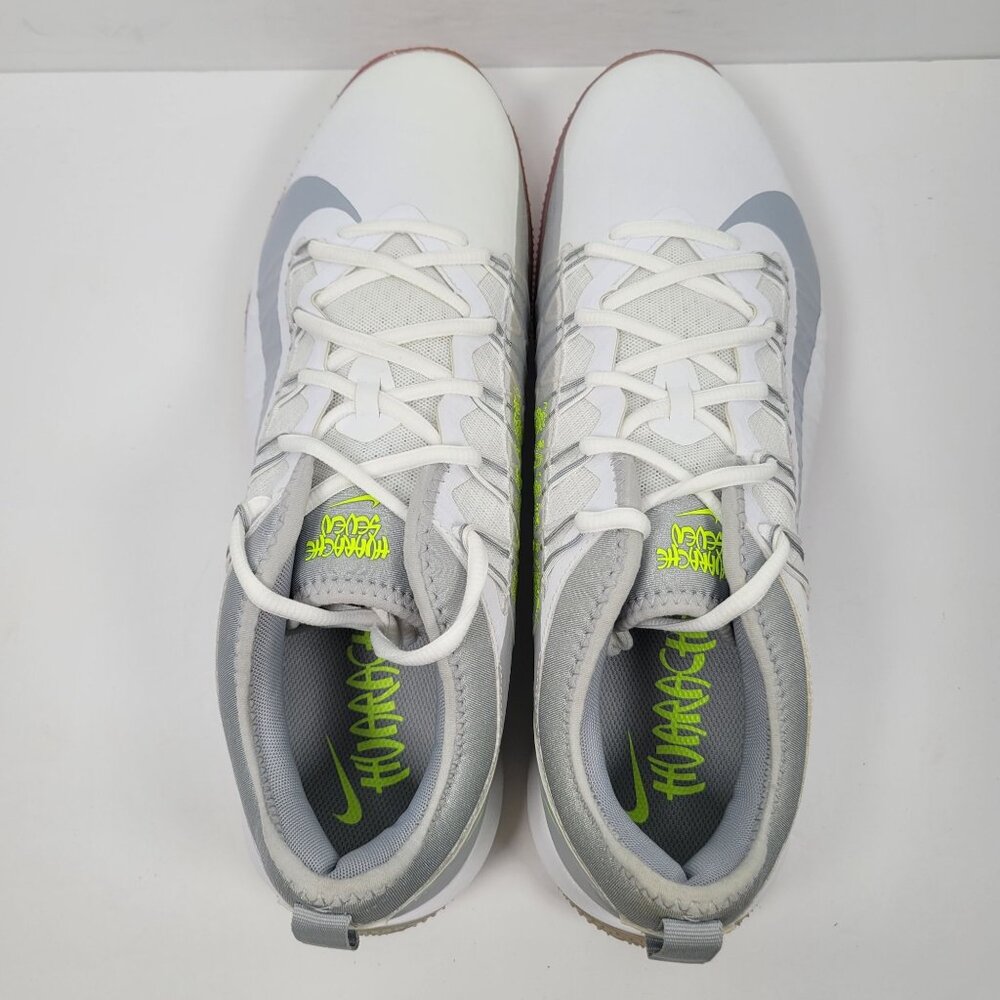 Nike Alpha Huarache 7 Pro TF Lax Men's White Gray Shoes CJ0235-101 US Sz 14 NWB - Picture 8 of 10